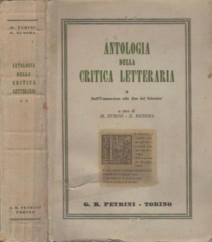 Copertina di Antologia della critica letteraria 2