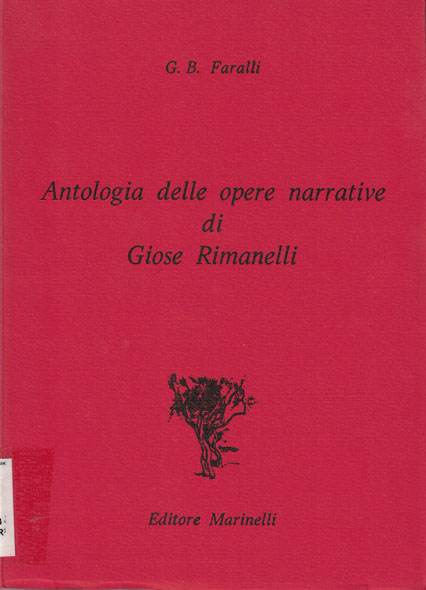 Copertina di Antologia delle opere narrative di Giose Rimanelli