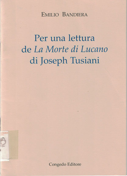 Copertina di Per una lettura de la morte di lucano di Joseph Tusiani