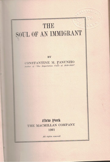 Copertina di The soul of an immigrant