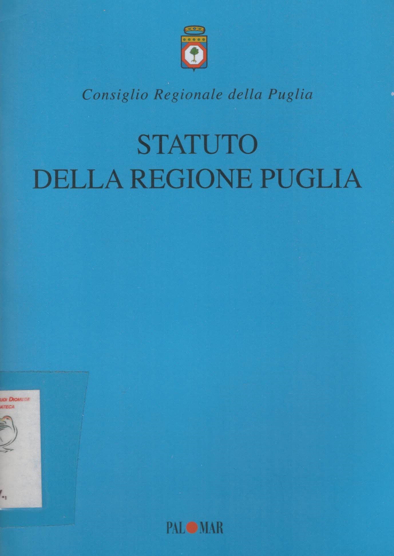 Copertina di Statuto della Regione Puglia