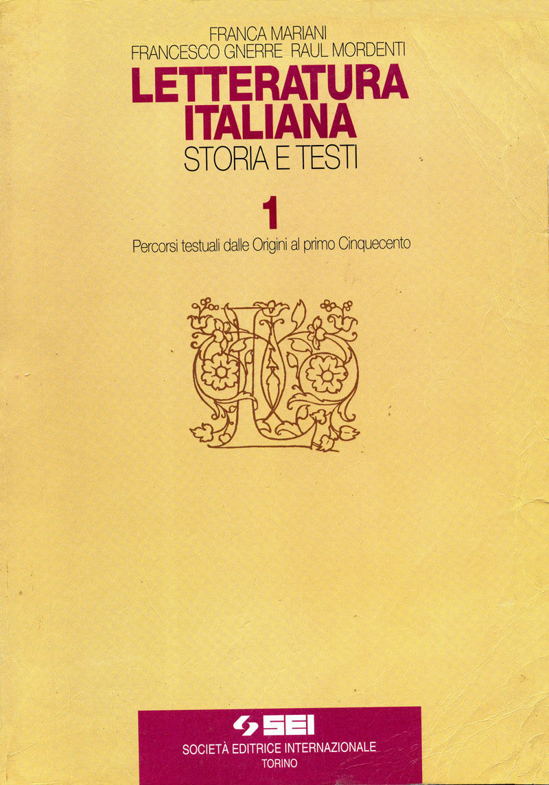 Copertina di Letteratura italiana 1