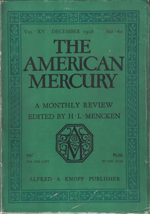 Copertina di The American Mercury - volume XV