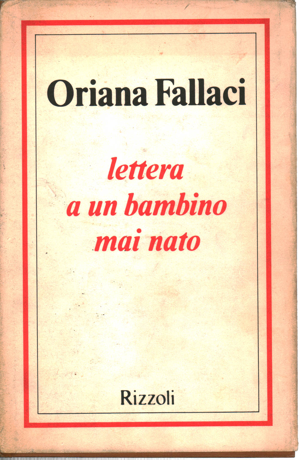 Copertina di Lettera a un bambino mai nato