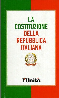 Copertina di La Costituzione della Repubblica italiana (l'Unità)